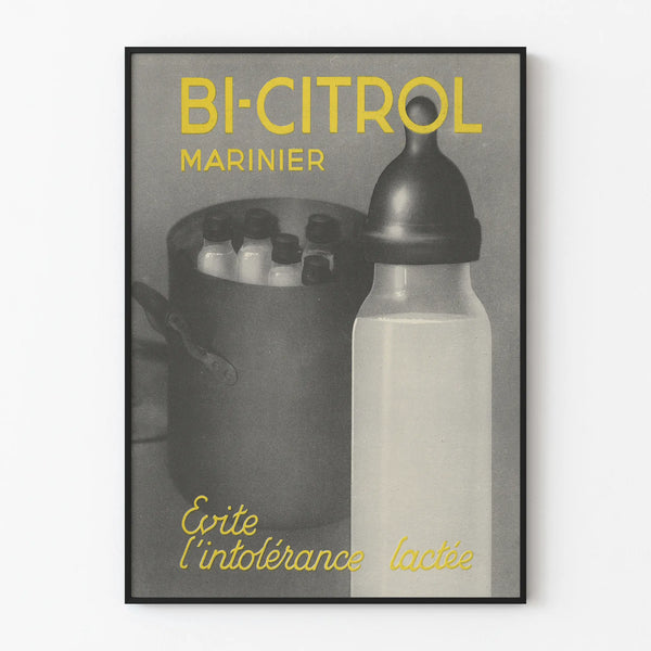 Vintage poster Bi-Citrol Marine Worker against milk intolerance