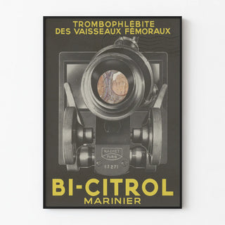 Vintage medical poster Bi-Citrol Marine Worker - Thrombophlebitis of the femoral vessels