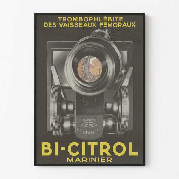 Vintage medical poster Bi-Citrol Marine Worker - Thrombophlebitis of the femoral vessels