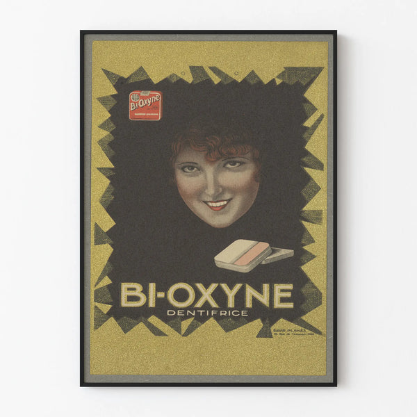Vintage poster for BI-OXYNE toothpaste decorative