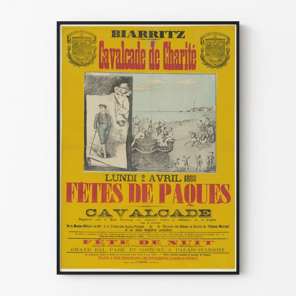 Vintage Poster Cavalcade of Charity Biarritz 1888
