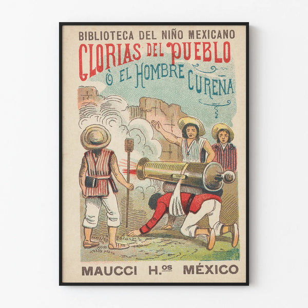 Vintage Mexican poster Clorias del Pueblo - Historic wall decoration