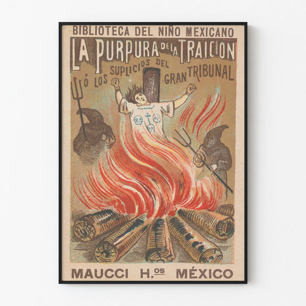 Vintage poster La Purpura de la Traición – Mexican wall decoration
