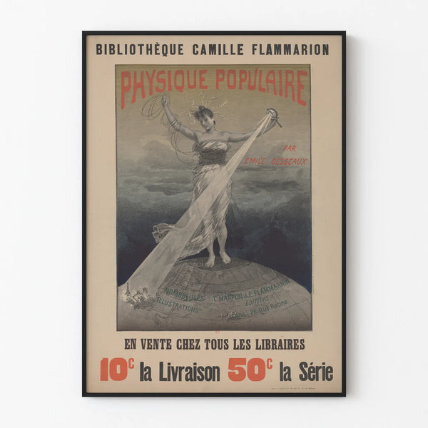 Vintage Poster of Popular Physics - Camille Flammarion Library