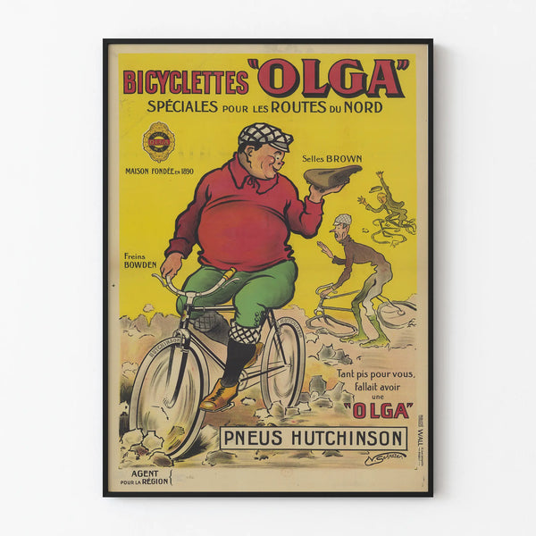 Vintage Bicycle Poster Olga – Retro Cycling Wall Decoration