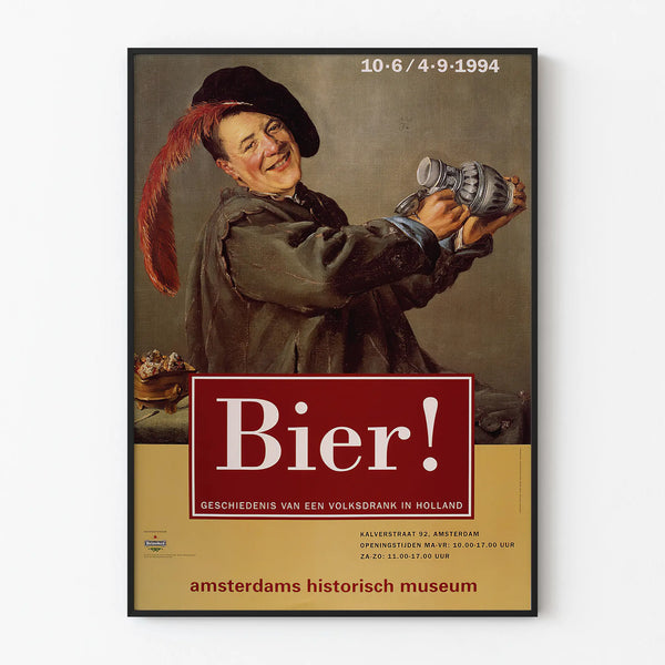 Vintage beer wall decoration poster - History of beer in Amsterdam