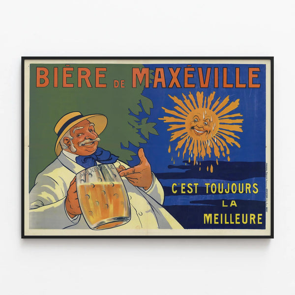 Vintage poster Beer of Maxéville - It is still the best — framed artwork on a wall