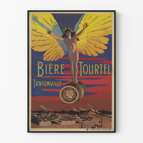 Vintage poster Beer Tourtel Tantonville - Retro wall decoration