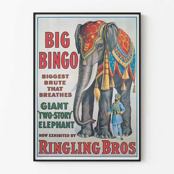 Vintage Poster Big Bingo - Giant Decorative Elephant