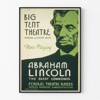 Vintage Theater Poster Big Tent - Abraham Lincoln
