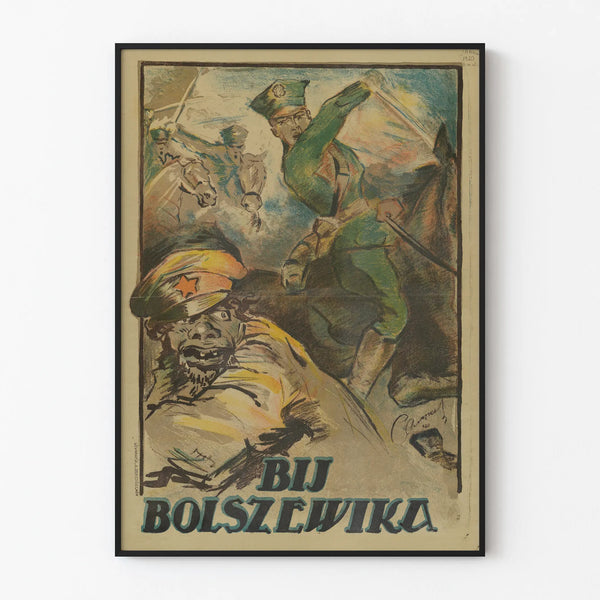 Vintage propaganda poster of the Bolshevik military