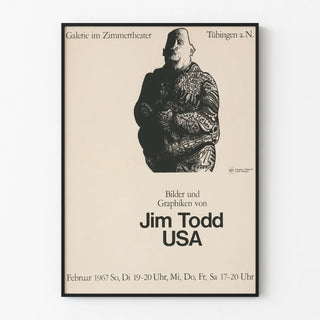 Vintage Poster Jim Todd USA Galerie Zimmer Theater 1967