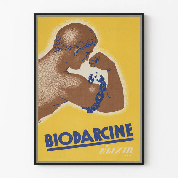 Vintage Biodarcine Elixir Poster for Wall Decoration