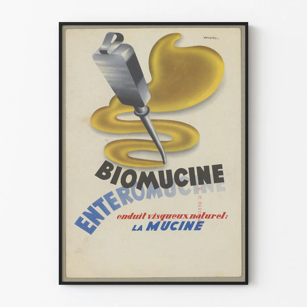 Vintage Poster Biomucine Enteromucine - Retro Wall Decoration