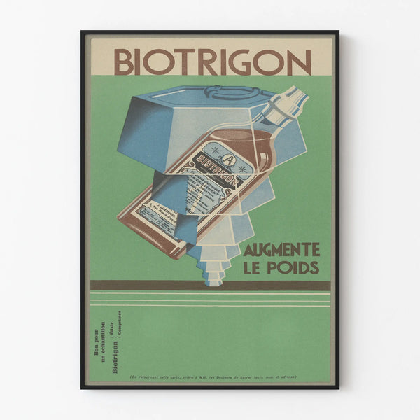 Vintage poster Biotrigon wall decoration health