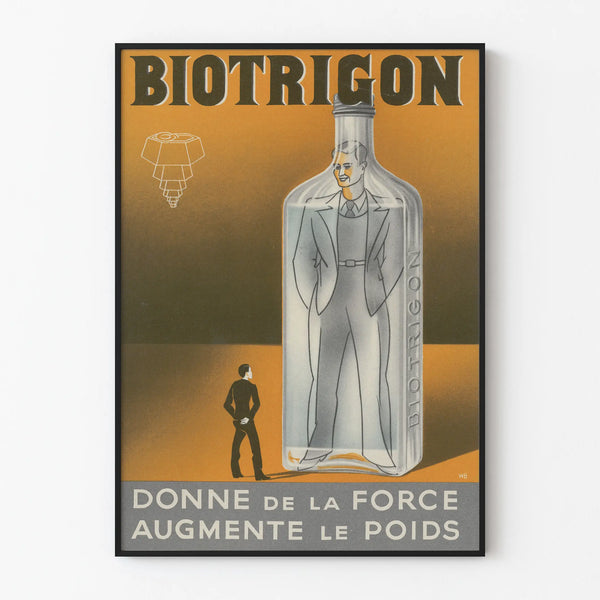Vintage poster Biotrigon retro wall decoration