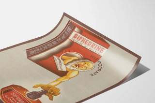 Vintage Advertising Poster BIPHEDRINE Nasal Drops