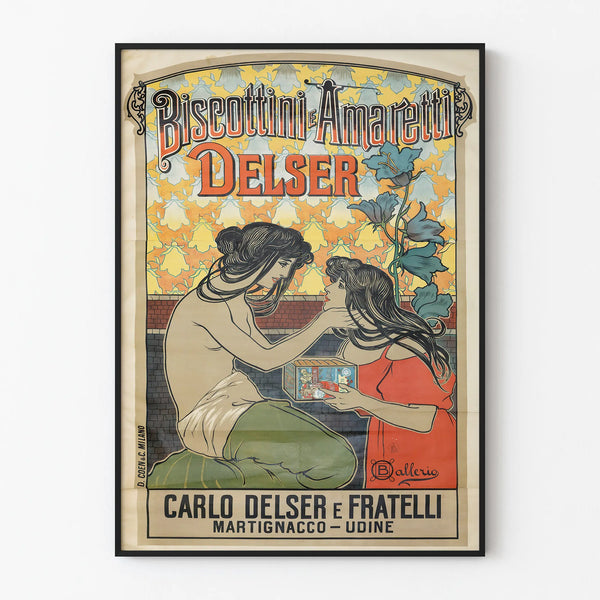 Vintage Poster Biscottini and Amaretti Delser