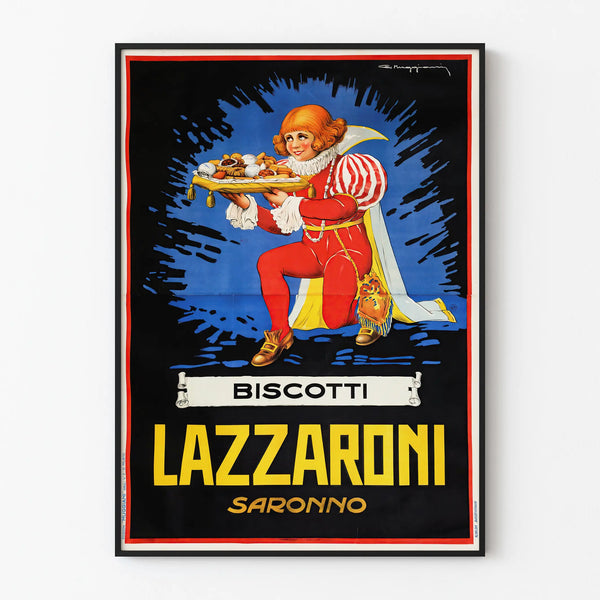 Vintage Poster Biscotti Lazzaroni Saronno