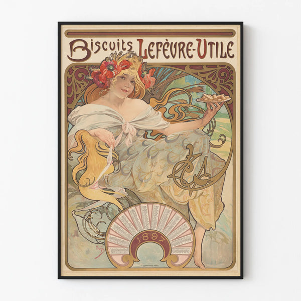 Vintage poster Biscuits Lefèvre-Utile 1897 wall decoration