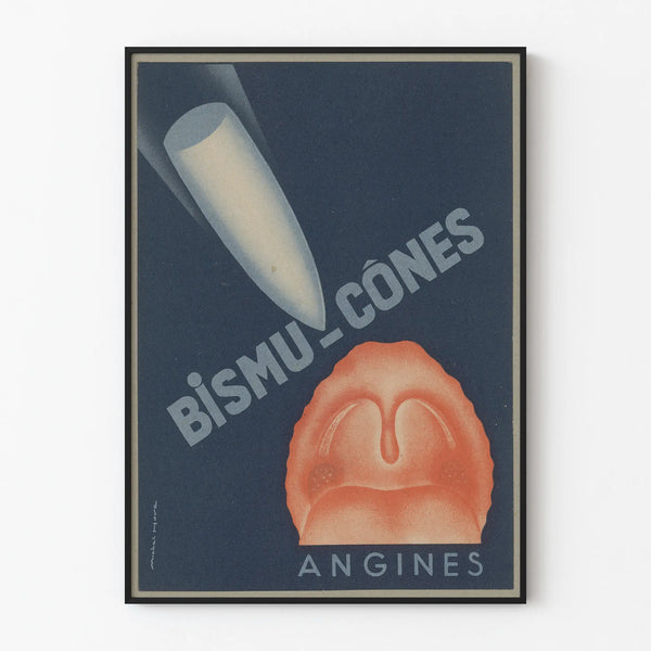 Vintage Bismu-Cônes Poster for Industrial Wall Decoration