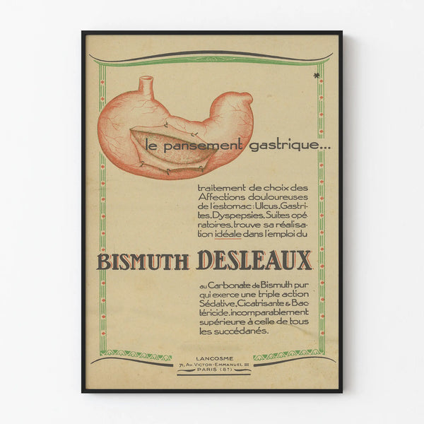 Vintage poster Le Pansement Gastrique Bismuth Desleaux