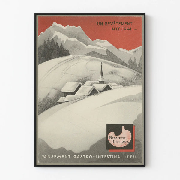 Vintage poster Bismuth Desleaux - Retro gastrointestinal wall decoration