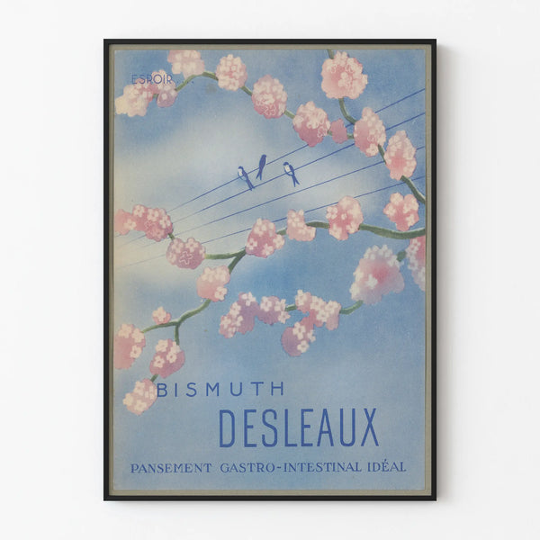 Vintage poster Bismuth Desleaux – Poetic wall decoration