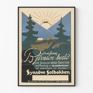 Vintage poster of Bjornstjerne Bjornson Kveld Synnöve Solbakken