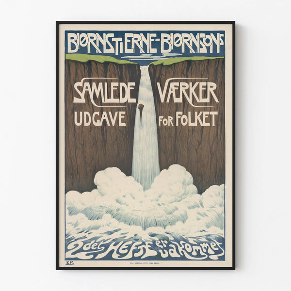 Decorative poster Waterfall Bjornstjerne Bjornson