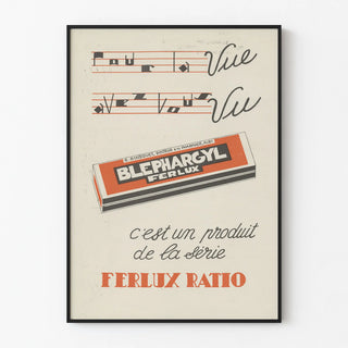 Vintage Blephargyl Ferlux Advertising Poster