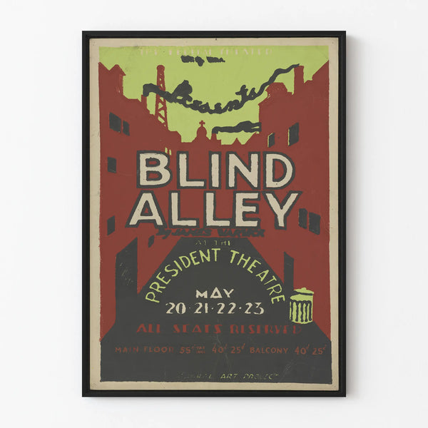 Vintage Poster Blind Alley President Theater
