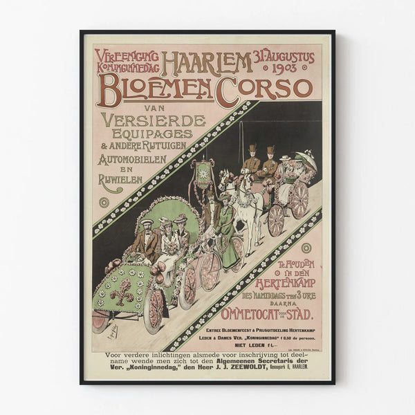 Vintage Haarlem Flower Parade Poster 1903 - Floral Wall Decoration