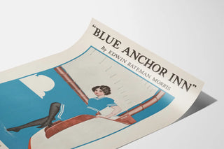Vintage Poster of Blue Anchor Inn by Edwin Bateman Morris