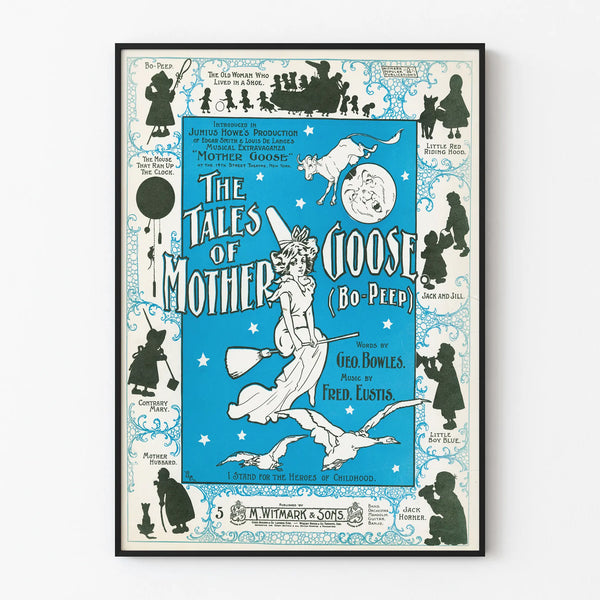 Vintage poster Mother Goose Bo-Peep children's wall decoration