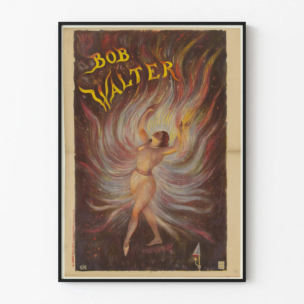 Vintage decorative poster of Bob Walter in flamboyant motion