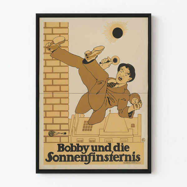 Vintage poster Bobby and the Solar Eclipse - Retro wall decoration