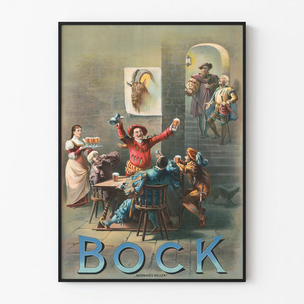 Vintage Poster Bock Auerbach's Keller - Authentic Wall Decoration