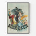 Vintage Bock Beer poster with costumed goats