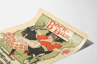 Vintage poster Bock Beer Adlerbrauerei Düsseldorf