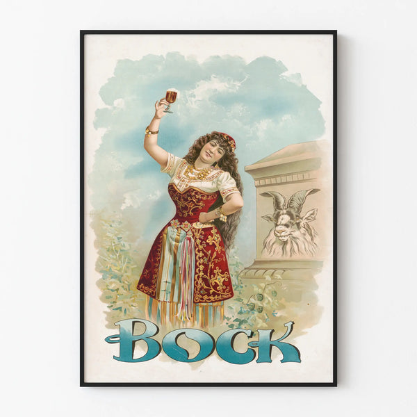 Vintage Bock Miranda Poster for Wall Decoration