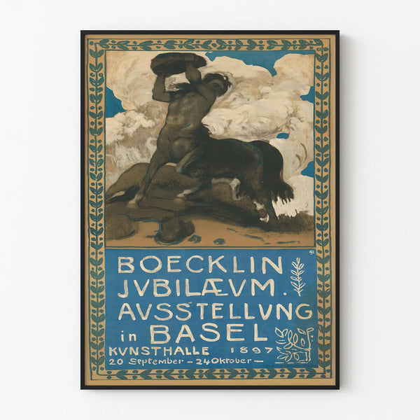 Vintage poster Boecklin Anniversary Exhibition Basel 1897