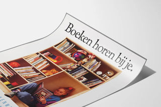 Vintage poster Kinderboekenweek 1990 Books belong to you