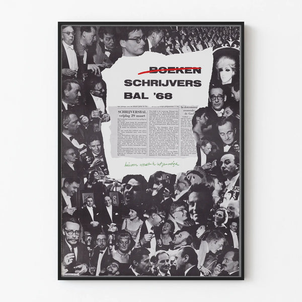 Vintage poster of the Writers' Ball '68 wall decoration
