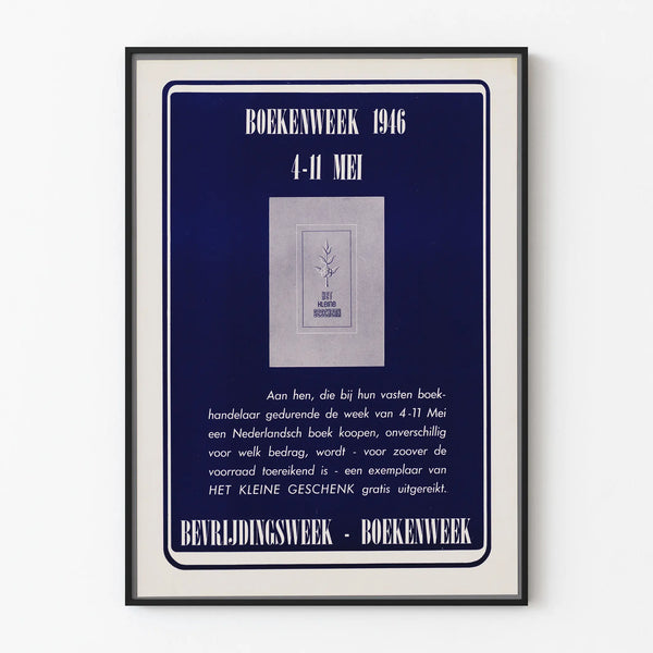 Vintage Boekenweek 1946 Poster - Retro Wall Decoration
