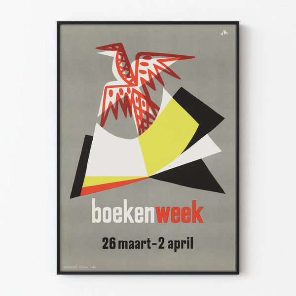 Boekenweek Poster 1955 - Vintage wall decoration