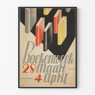Vintage Book Week Poster from March 28 to April 4