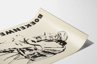 Decorative Poster Boekenweek March 30 – April 6 in Black and White
