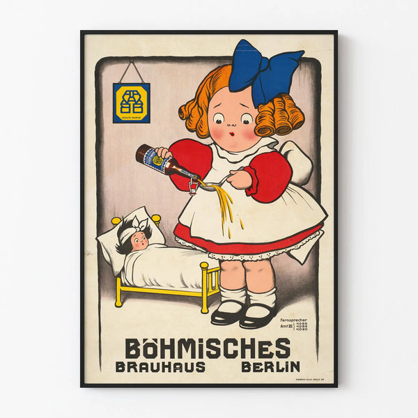 Vintage poster Bohmisches Brauhaus Berlin - Retro wall decoration