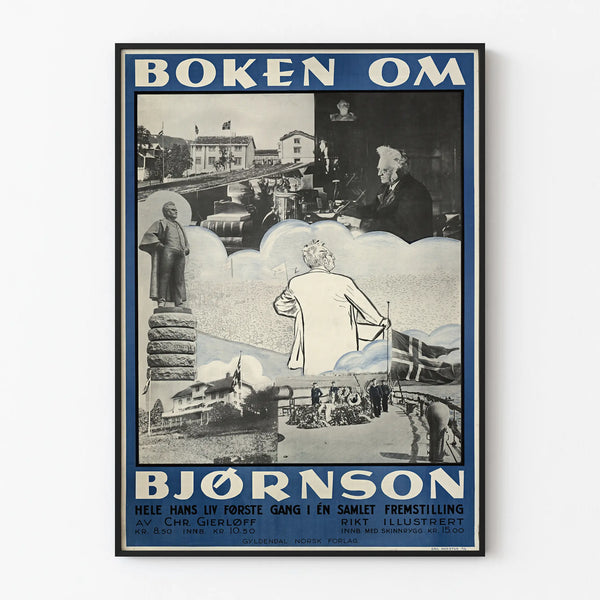 Vintage poster Boken om Bjørnson - Artistic wall decoration